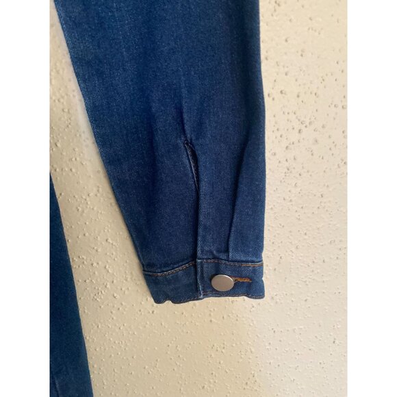 NWT Blue Denim Button-Up Dress With Belted Waist By Allega K - Size M - Picture 15 of 15